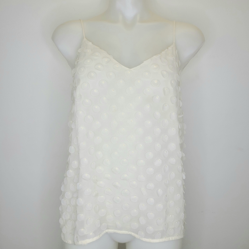 Zimmermann Wild Botanica Textured Dot Cami Top Off White Ivory 0 - Picture 2 of 11